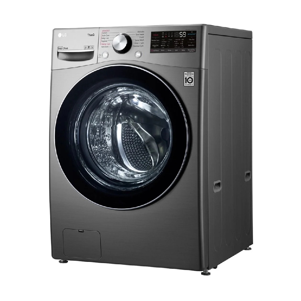 Buy Lg front load washing machine 13 kg, wf1310xmt - silver in Saudi Arabia