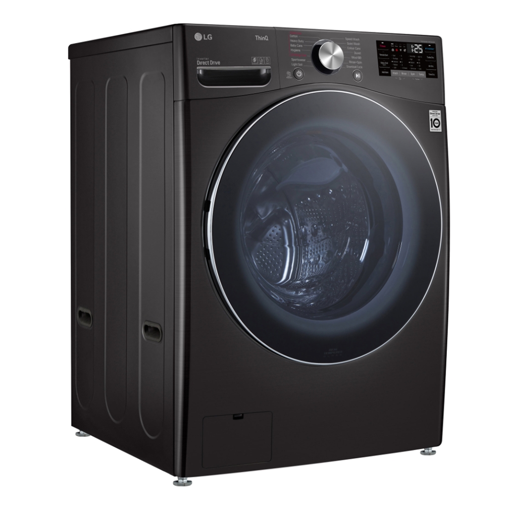 

Lg washing machine front load 21kg (wf2111bst) black steel