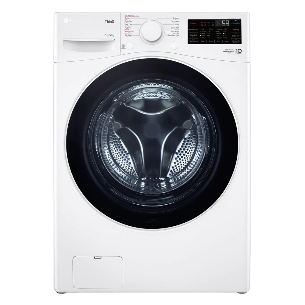 

Lg washer/dryer 13/7kg front load (ws1308wht)