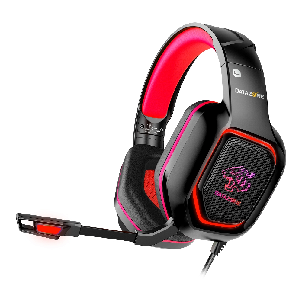Buy Datazone professional gaming  headset, g2200 - black red rgb in Saudi Arabia