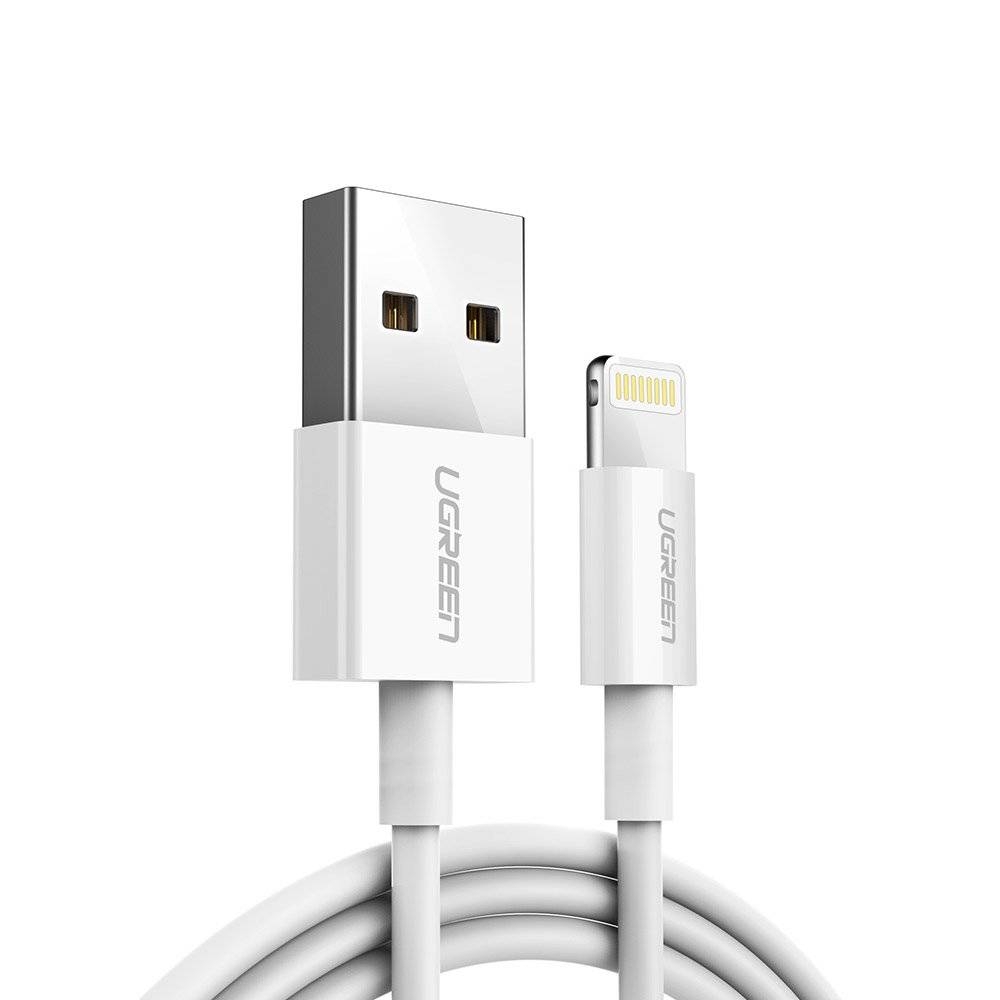 Buy Ugreen cable usb to lightning, 2. 0 a ,2m, 20730- white in Saudi Arabia