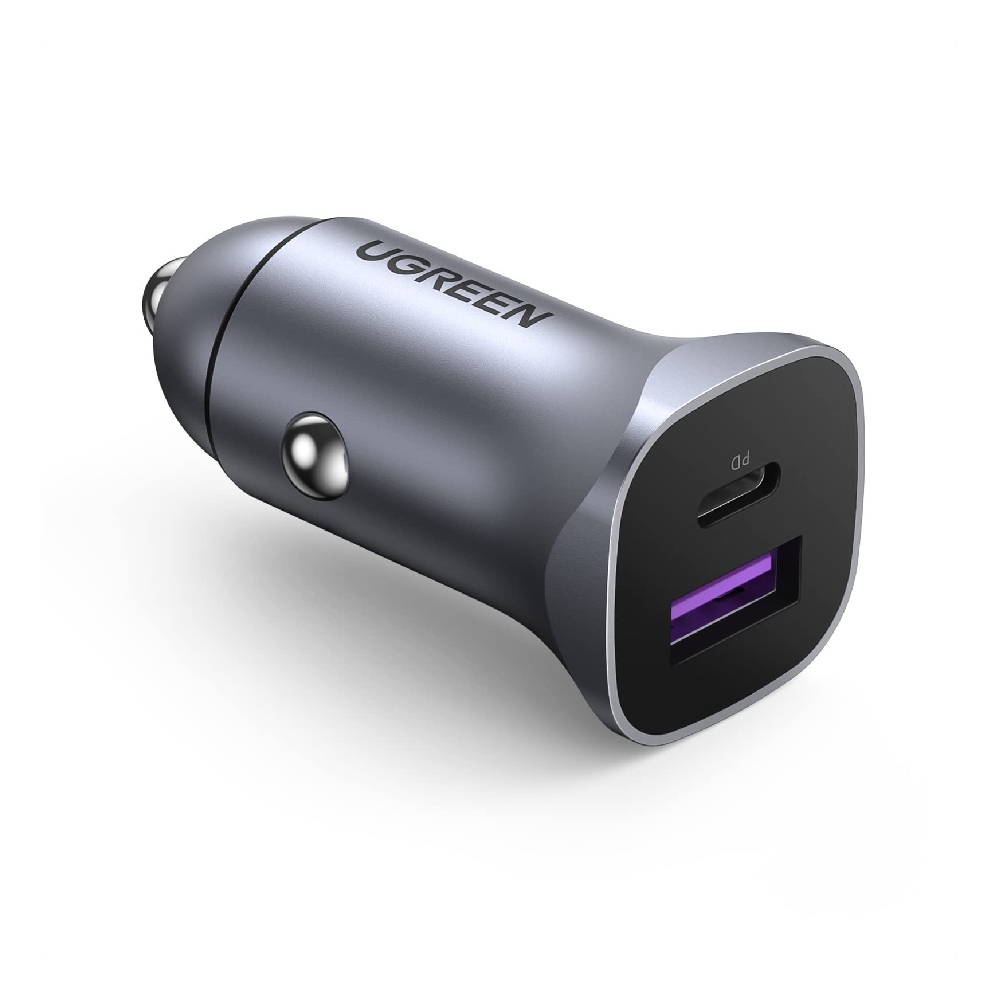 

Ugreen car charger, 2 ports usb & pd, 30w, 40858 - grey