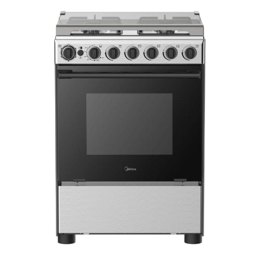 Buy Midea 4 burners cooker gas, 60x60, 24bmg4g057– stainless steel in Saudi Arabia