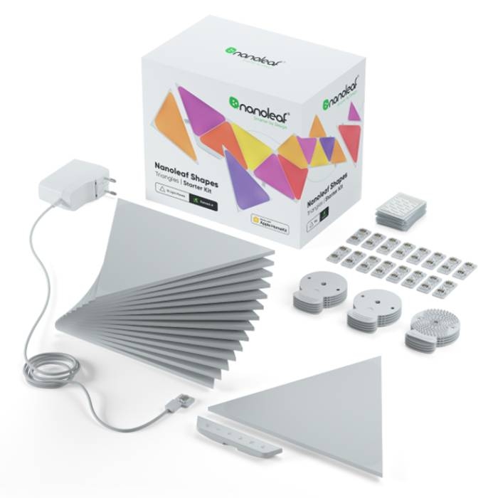 

Nanoleaf 15 panels triangles starter kit, nl47-6002tw-15pk – white