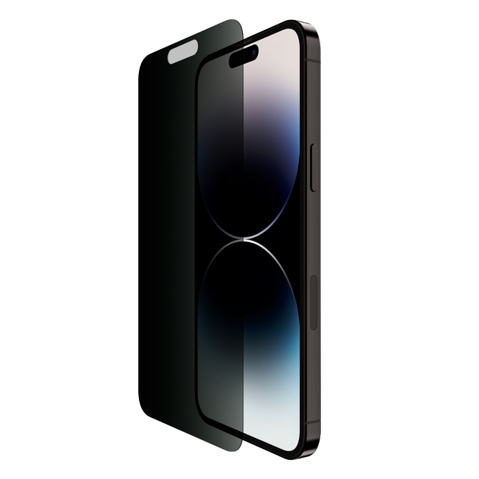 Buy Belkin temperedglass privacy treated screen protector for  6. 12" iphone 14 pro 6.... in Saudi Arabia
