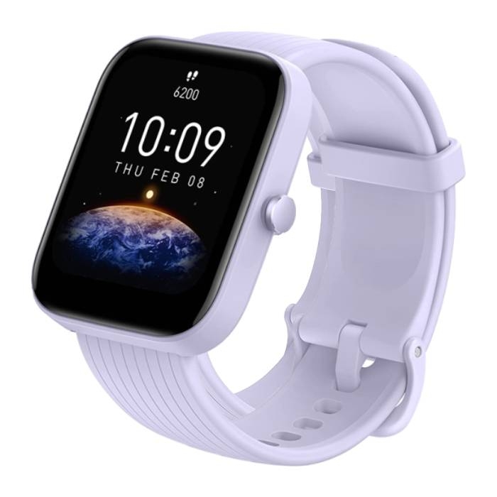 Buy Amazfit bip 3 smart watch silicone strap 44. 1mm – blue in Saudi Arabia