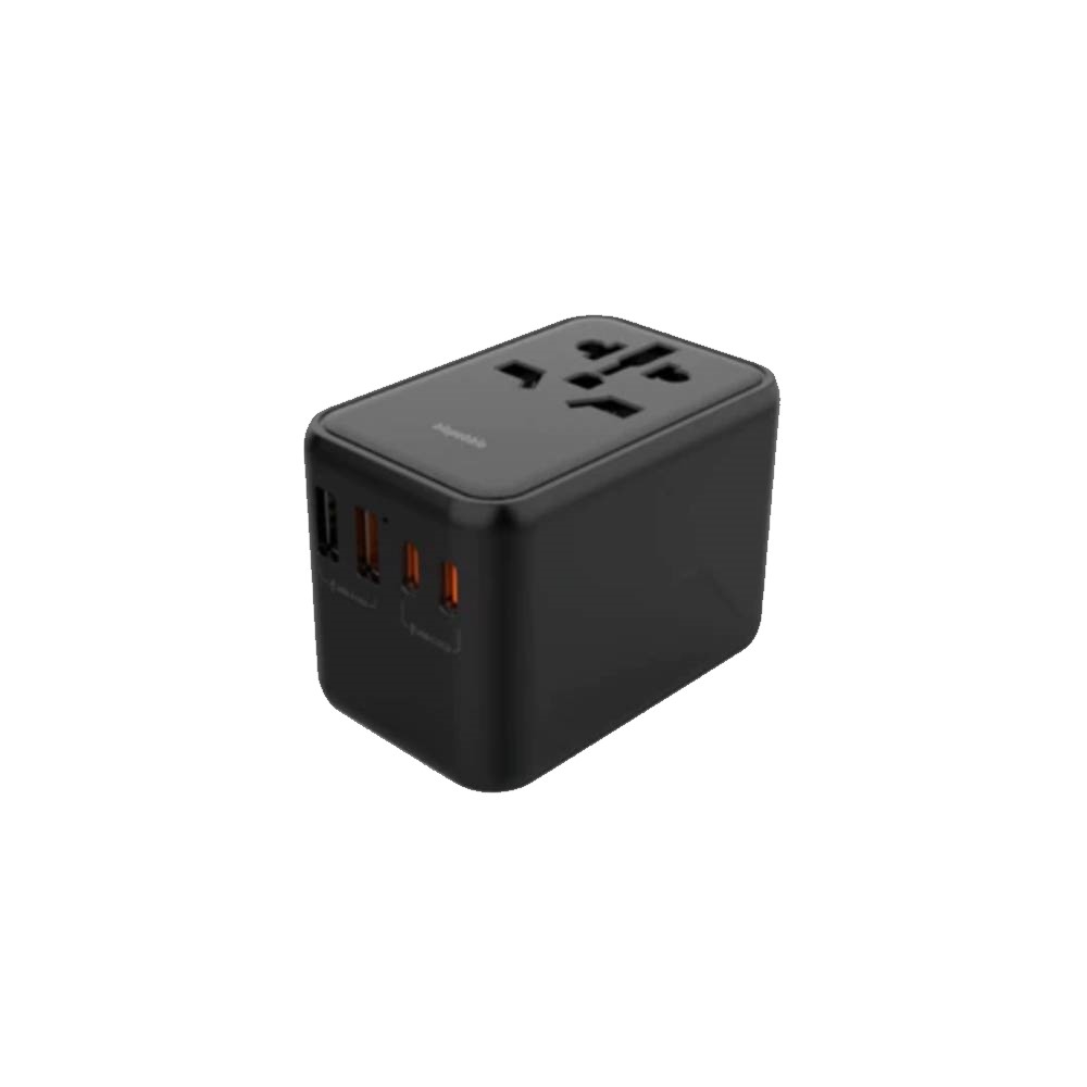 

Blupebble passport two world travel adapter, 65 watts, bp-tvl002-bk – black