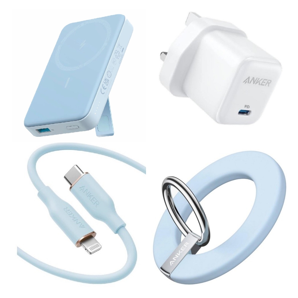 

Anker power set box 2 of powerport iii wall charger 20w, mag go 633 20w power bank, pow...