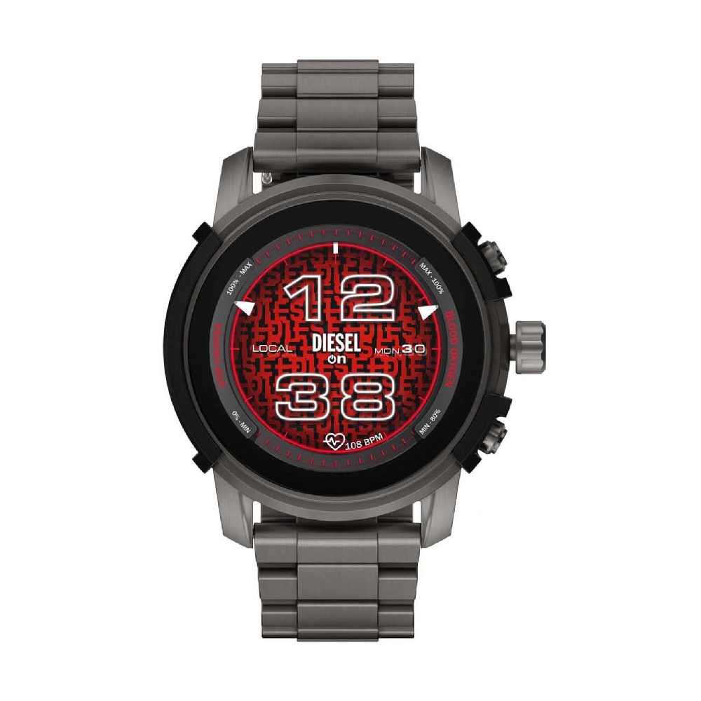 

Diesel smart watch for men, stainless steel band, 48mm, dzt2042 - grey