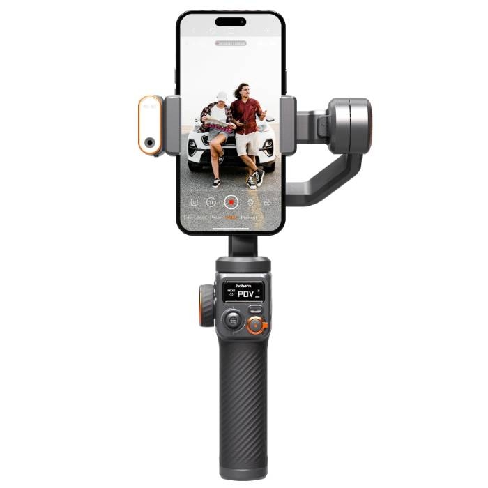 

Hohem isteady m6 kit handheld gimbal 3-axis stabilizer for smartphones, black