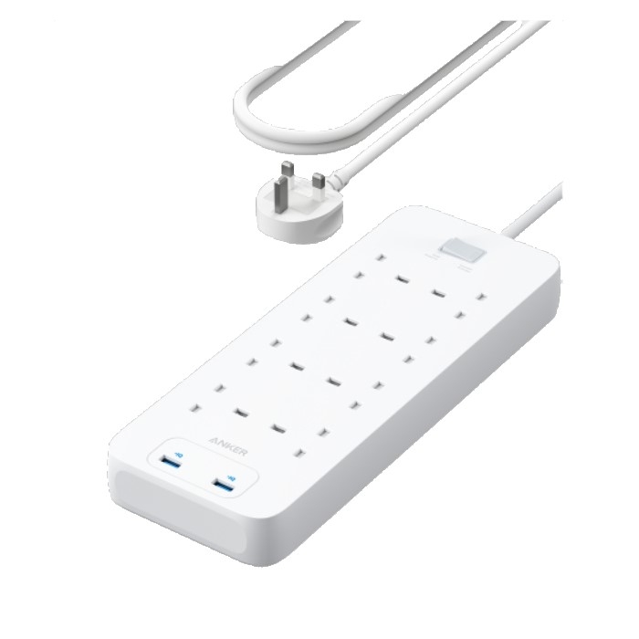 

Anker 342 usb power strip 8 in 1, 1. 8m cable, a9182k21 - white