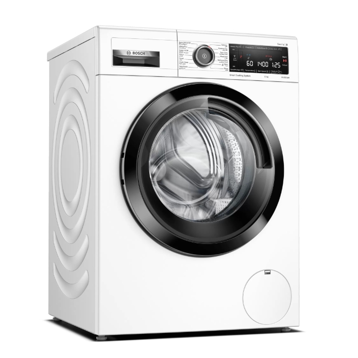 

Bosch series 8 front loading washing machine, 9 kg, wav28m80gc - white