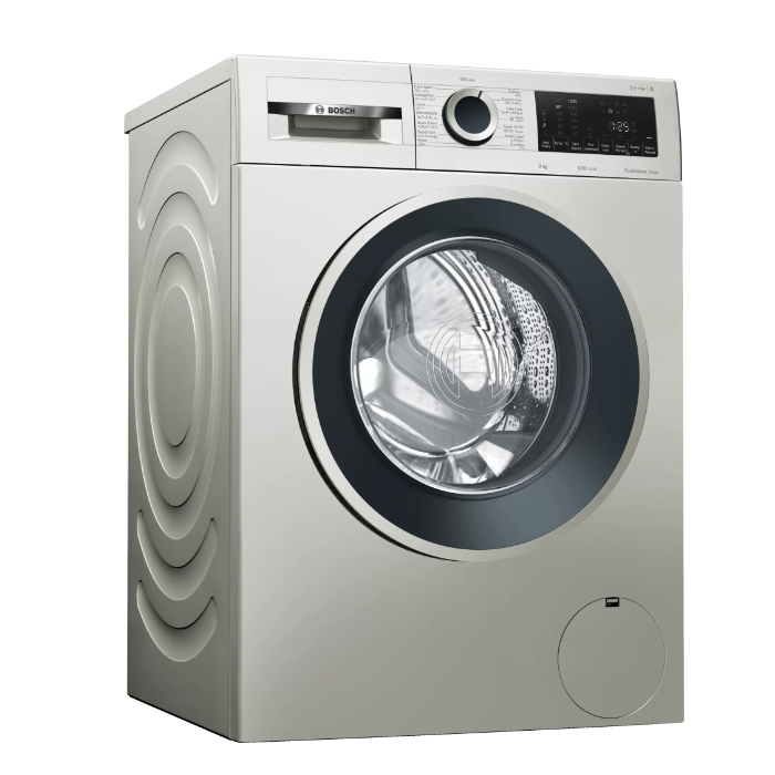 

Bosch series 4 front loading washing machine, 9 kg, wga142xvgc - silver inox