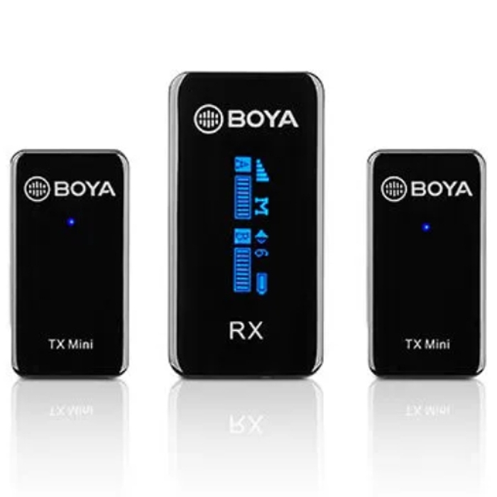Buy Boya mini wireless microphone 1+2, dual-channel 2. 4ghz, by-xm6-s2 mini - black in Kuwait