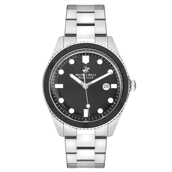 Buy Beverly hills polo club men’s watch, analog, 44mm, metal strap, bp3407x. 350 - silver in Kuwait