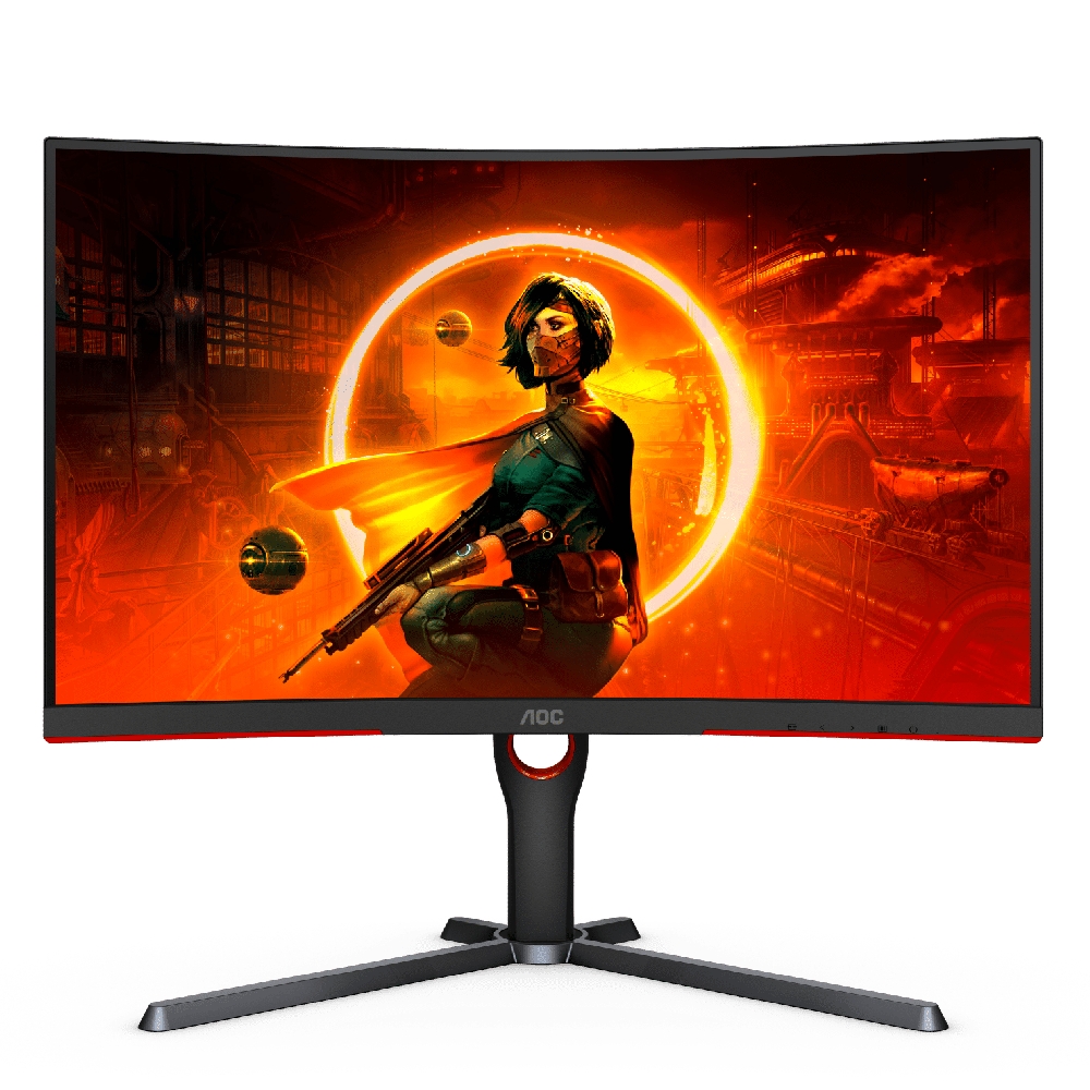 Buy Aoc curved 27-inch qhd 240hz 0. 5ms gaming monitor, cq27g3z/89 – black & red in Kuwait