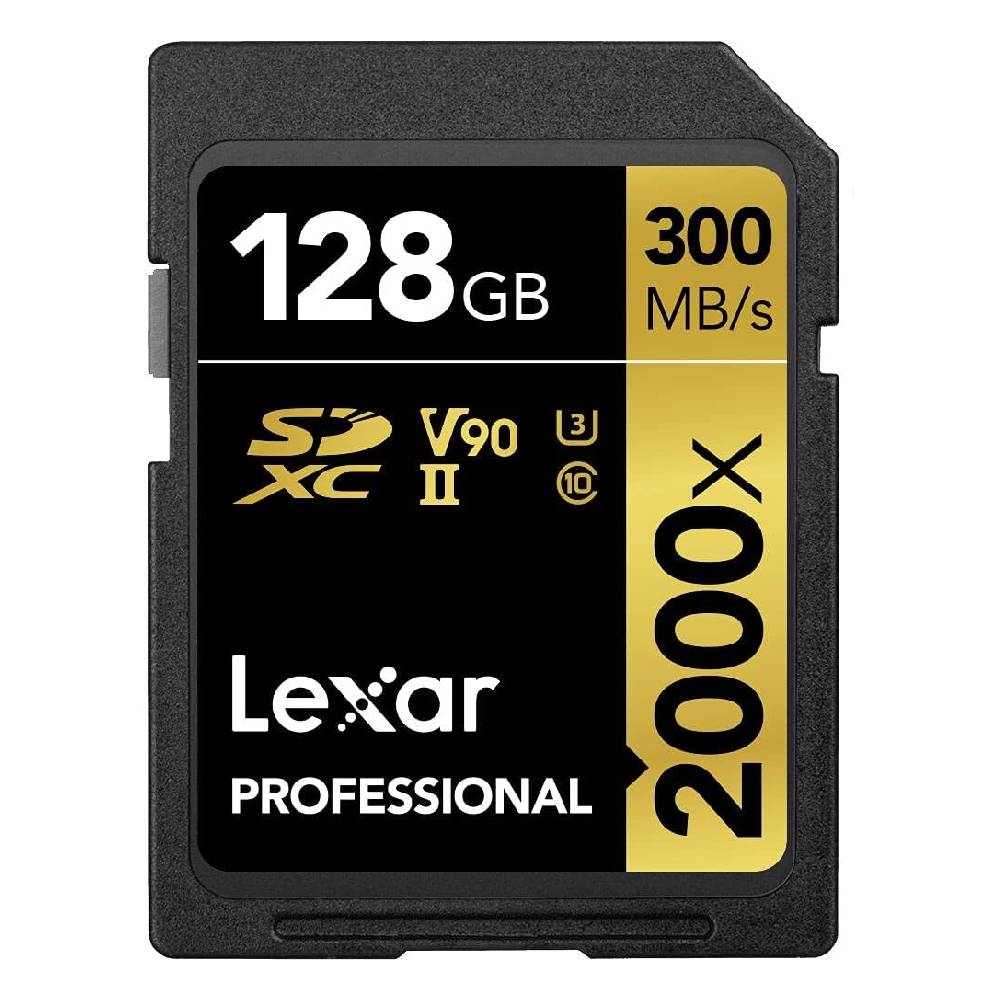 Buy Lexar high-performance 2000x pro sdhc sdxc uhs-iisd gold series card, 128gb - lsd200012... in Kuwait