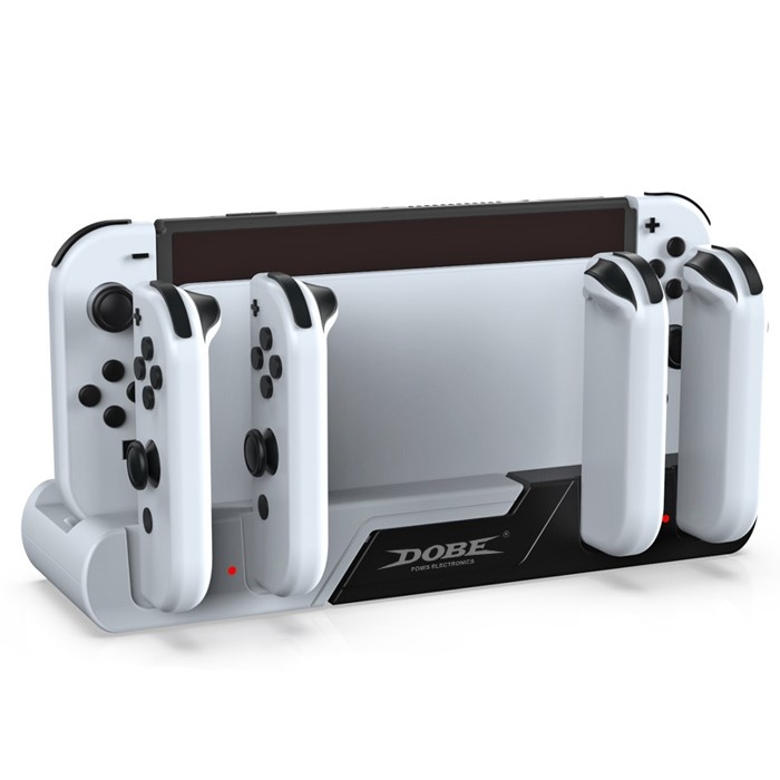 Buy Dobe charging station for n-switch oled joy-con, l/r small, tns-0122b - white in Kuwait