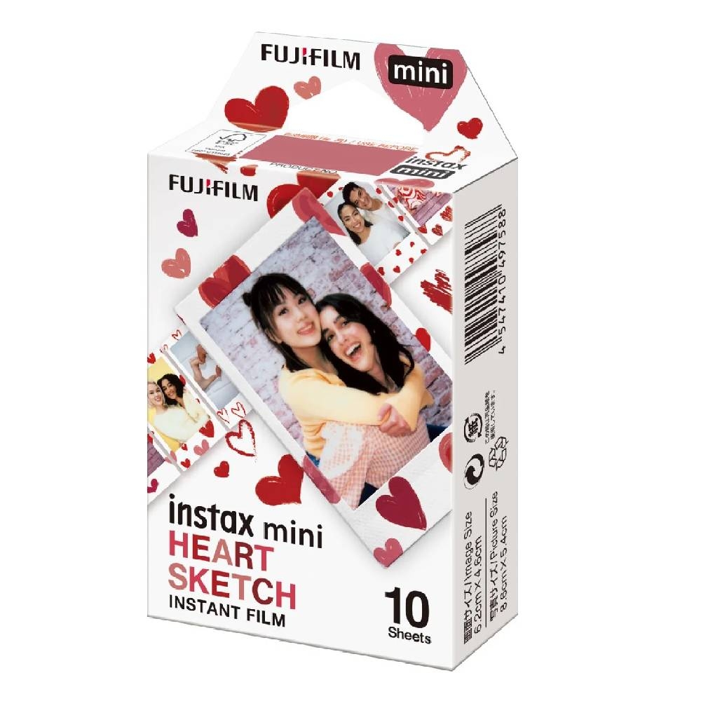 Buy Fujifilm instax mini heart sketch film, 10 sheets,instx mini - cs in Kuwait