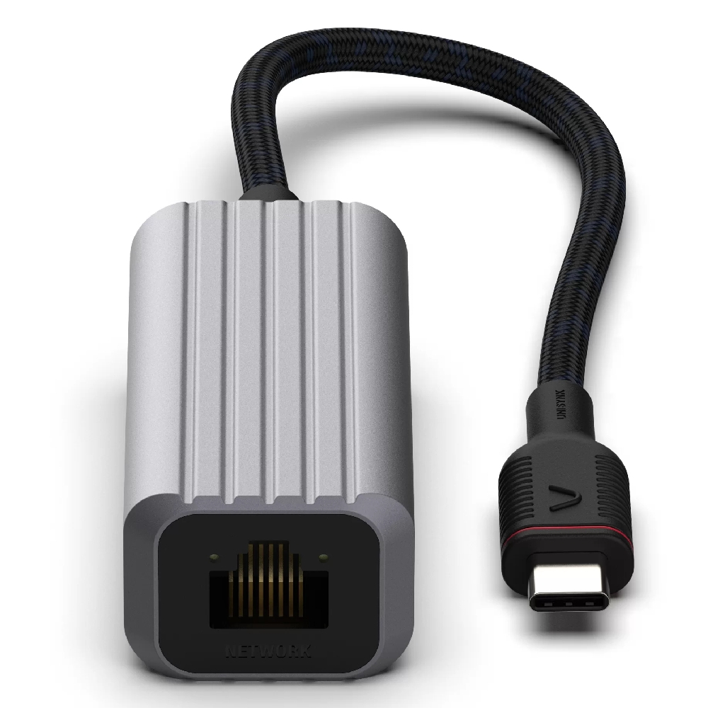 Buy Unisynk usb-c to network adapter, 10380– grey in Kuwait