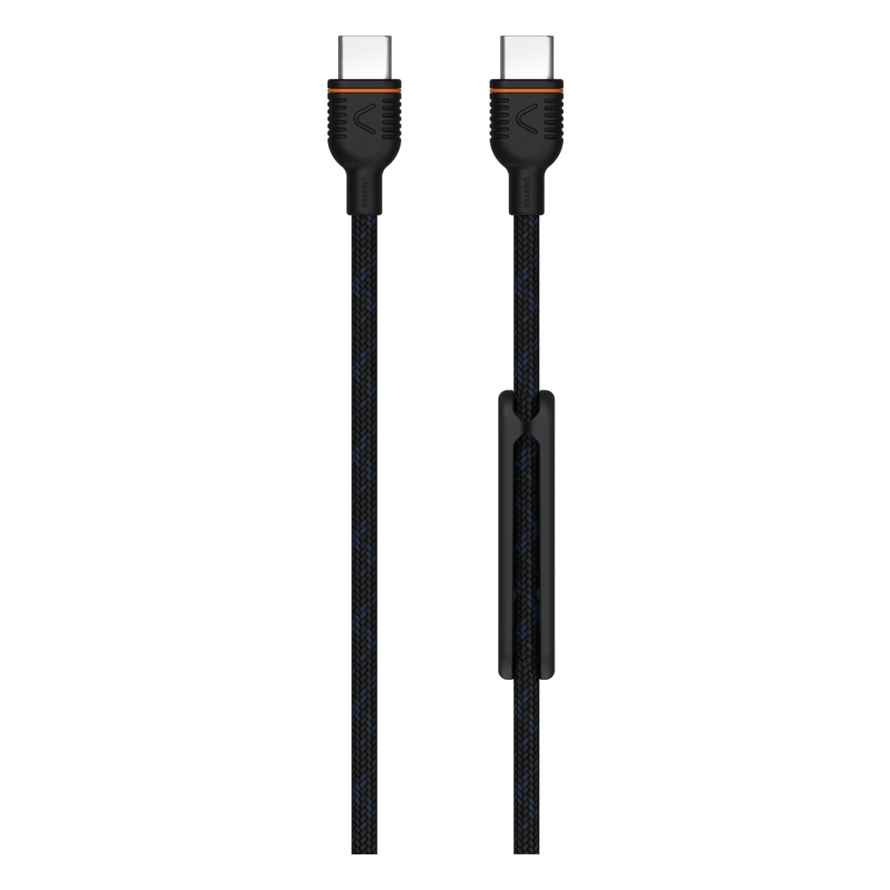 Buy Unisynk usb-c to usb-c cable, 60w, 2m, 10358– black in Kuwait