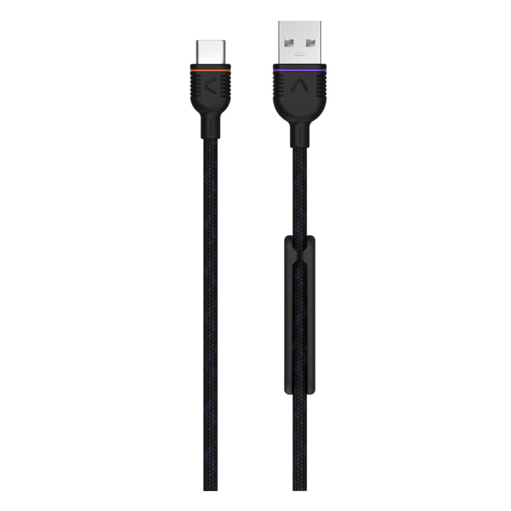 Buy Unisynk usb-a to usb-c cable, 60w, 1. 2m, 10161– black in Kuwait