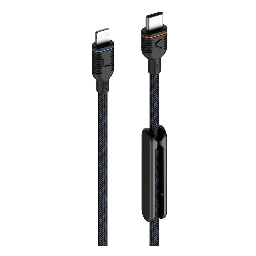Buy Unisynk usb-c to lightning cable, 2m, 10274- black in Kuwait