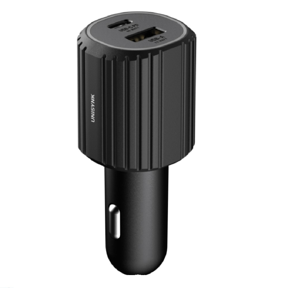 Buy Unisynk usb-c/a car charger pd, 72w, 10408 - black in Kuwait
