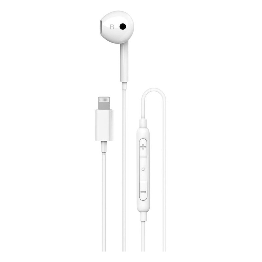 Buy Unisynk in-ear usb-c mono wired lightning headphones, 10442- white in Kuwait