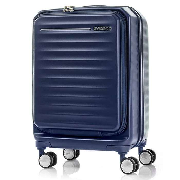 Buy American tourister frontec spinner hard luggage trolley bag, 54cm, hj3x41007- navy blue in Kuwait