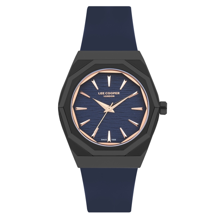 Buy Lee cooper watch for women, analog, 34 mm, silicone strap, lc07937. 699 – dark blue in Kuwait