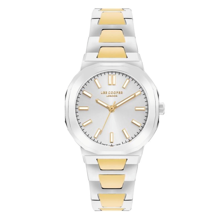 Buy Lee cooper watch for women, analog, 32 mm, metal strap, lc07953. 230 – silver/gold in Kuwait
