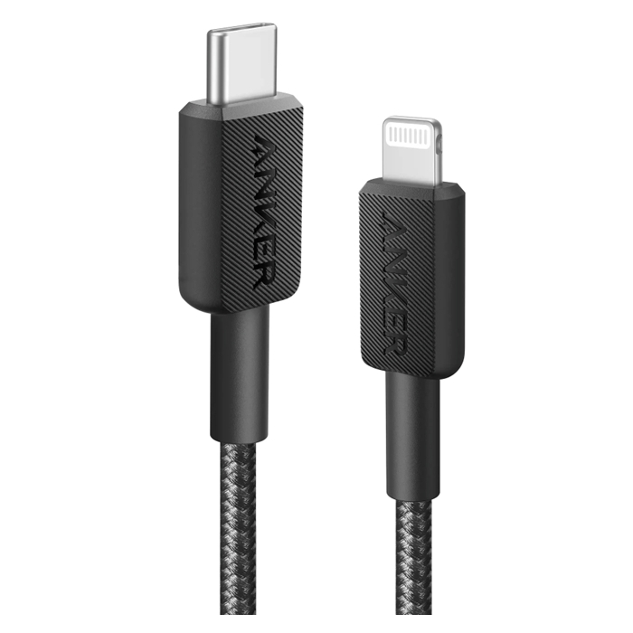 Buy Anker 322 usb-c to lightning cable, 1. 8m, a81b6h11 – black in Kuwait