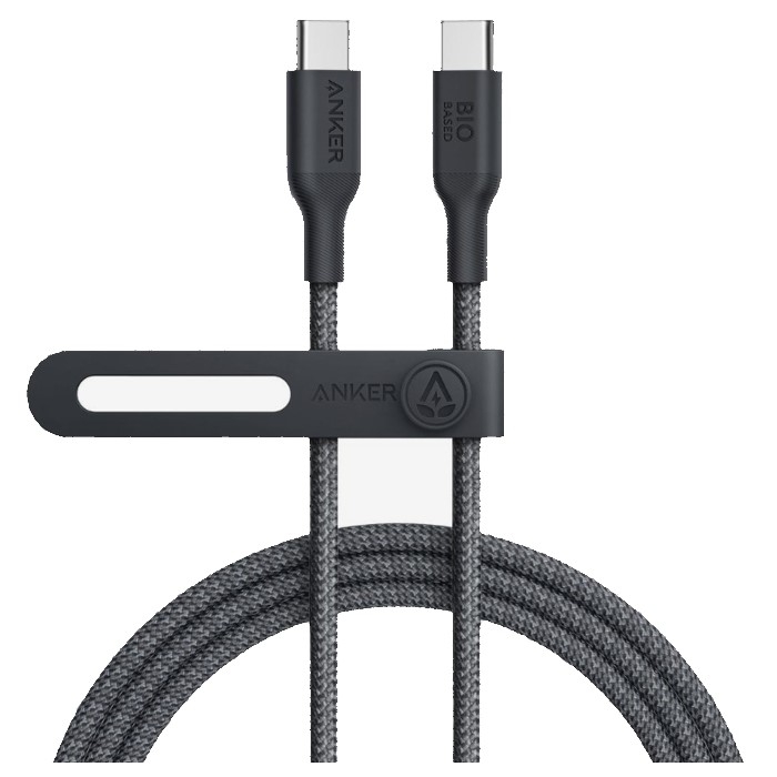 Buy Anker 544 usb-c to usb-c cable bio-nylon, 1. 8m, 100w - black in Kuwait