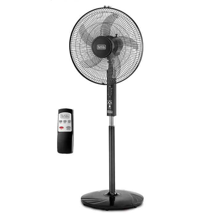 Buy Black & decker stand fan, 16-inch, 60w, fs1620r-b5 - black in Kuwait
