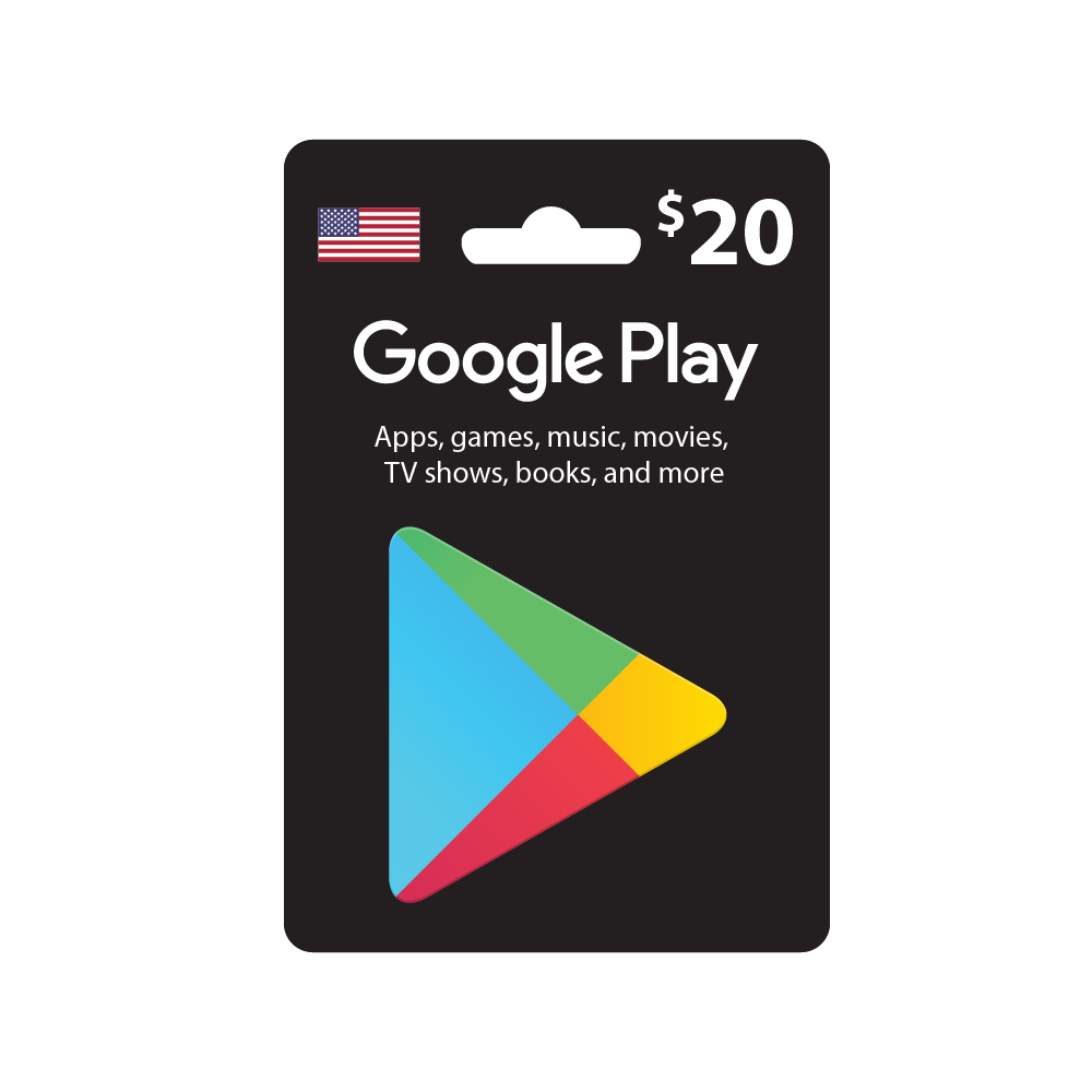 Buy Google play digital gift card 20$ - us account in Saudi Arabia