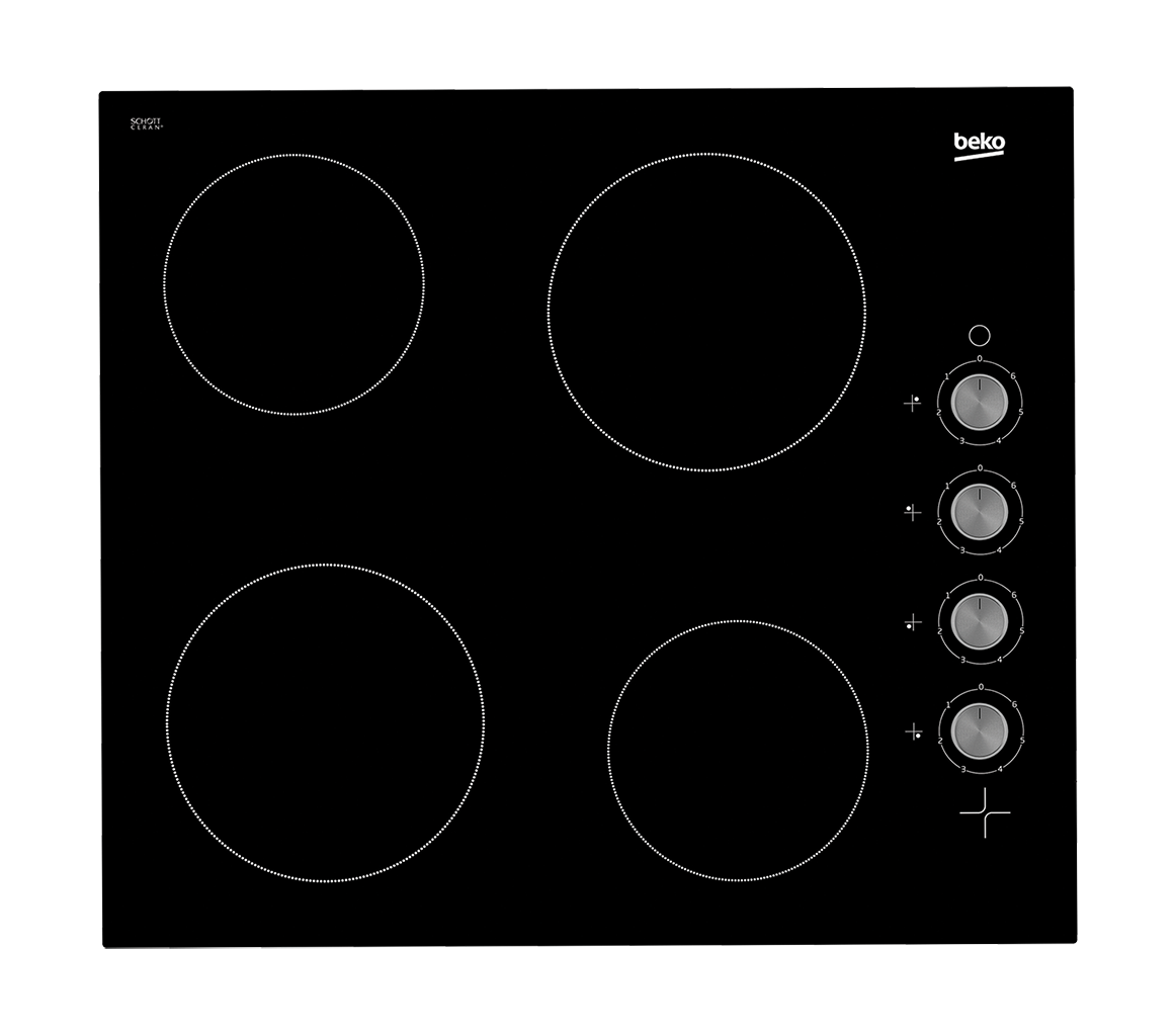 

Beko 60cm ceramic burner built in electric hob (hic 64100)
