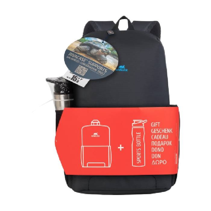 

Riva full size laptop backpack 15. 6” + sports bottle