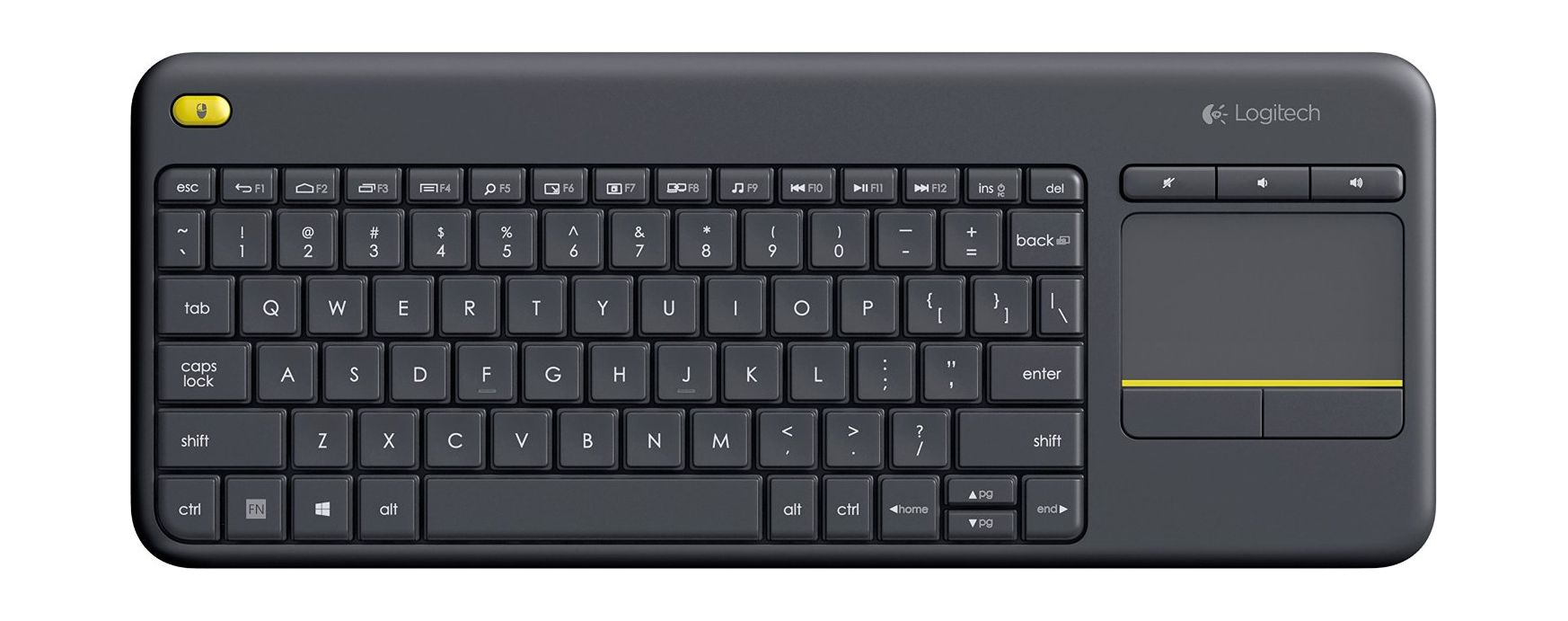 

Logitech all-in-one wireless touch keyboard k400 plus - dark