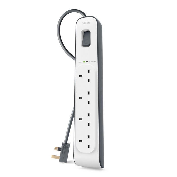 Buy Belkin 4-outlet surge protection extension strip with 2m power cord in Saudi Arabia