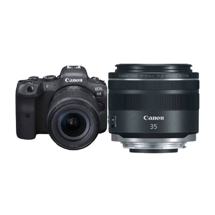 

Canon eos r6 mirrorless digital camera + rf 35mm f/1. 8 is macro stm lens