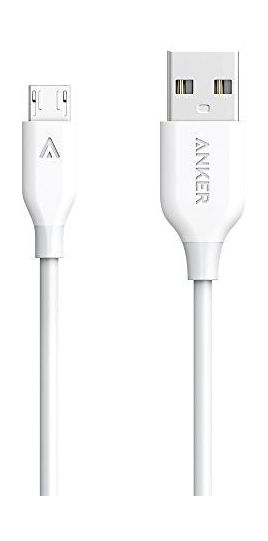 

Anker powerline micro usb nylon braided cable 0. 9m (a8132h21) - white