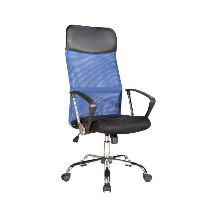 Rebecca mobili office chair black blue breathable fabric pu 113  /123x57,5x58,5 price in Kuwait, X-Cite Kuwait