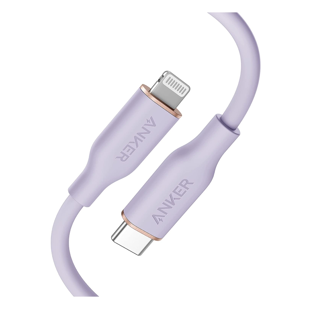 

Anker powerline iii flow usb-c to lightning 6ft cable - purple