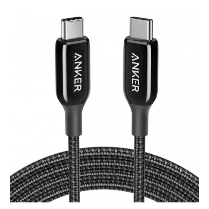 Buy Anker powerline+ iii usb-c to usb-c 6ft cable - black in Saudi Arabia