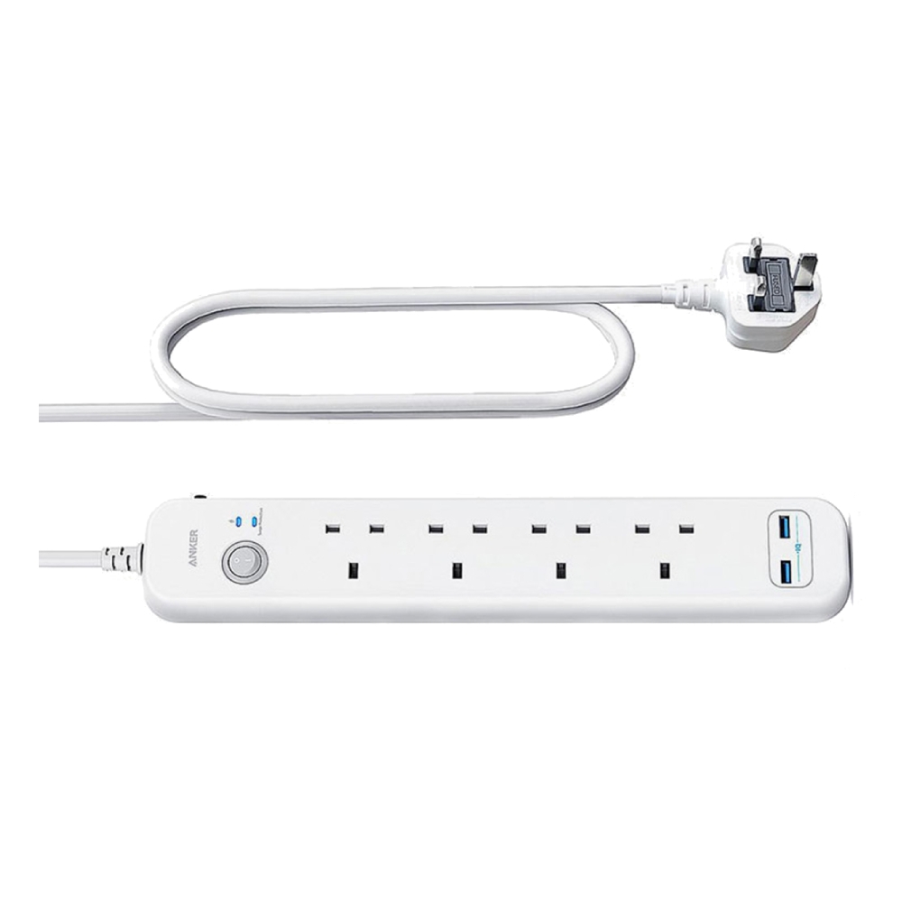 

Anker powerextend 6-in-1 usb powerstrip extension – white