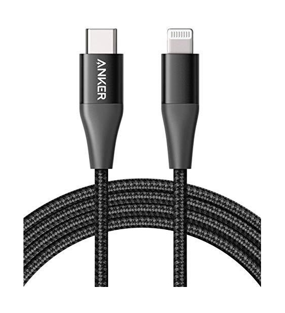 

Anker powerline+ ii usb-c to lightning cable, 0. 9m, a8652h11 - black