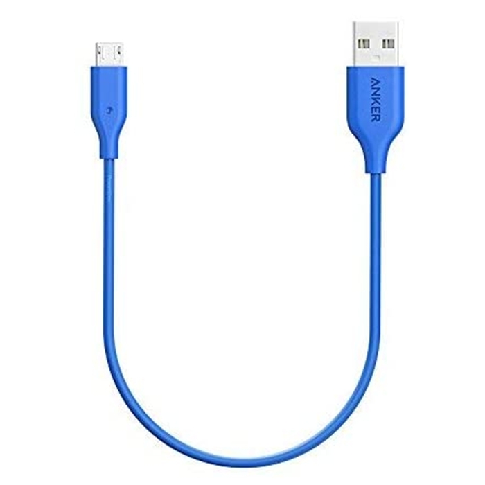 Buy Anker powerline micro usb 1ft cable - blue in Saudi Arabia