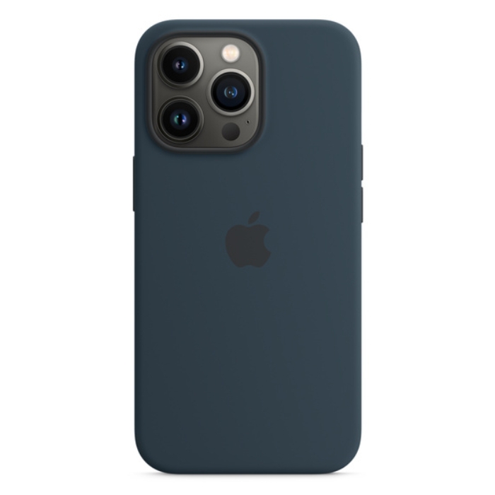 Buy Apple iphone 13 pro silicone case with magsafe - abyss blue in Saudi Arabia