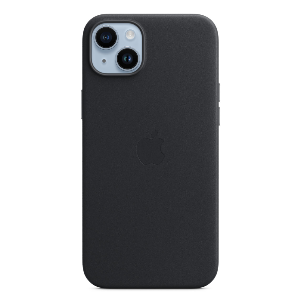 

Apple iphone 14 plus leather case with magsafe | midnight